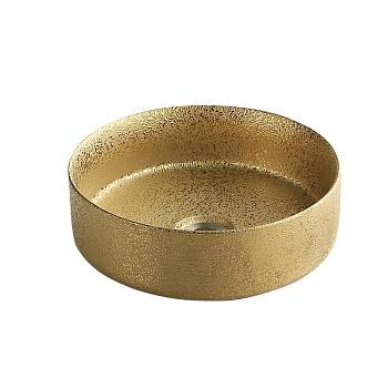 Раковина накладная 35см Point Виктория PN43064GB золото матовое