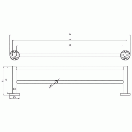 Полотенцедержатель Villeroy & Boch Elements-Tender TVA15100400061 хром