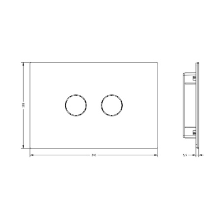 Кнопка смыва ArtCeram INOX-715 715.000.BS нержавеющая сталь