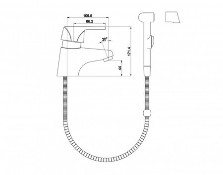 Смеситель для раковины Timo Nordic 0151G chrome хром
