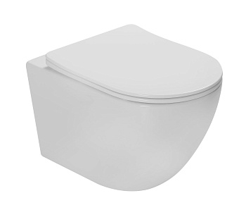 Унитаз подвесной безободковый Vincea Globo VT1-14ST белый, с сиденьем микролифт