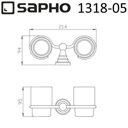 Стакан для ванной Sapho DIAMOND 1318-05 бронза