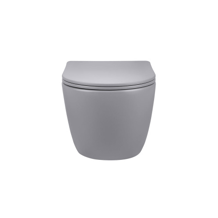 Унитаз подвесной безободковый Vincea Globo VT1-14SMG серый матовый, с сиденьем микролифт