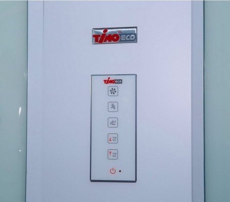 Душевая кабина Timo Eco TE-0701 100x100x215 профиль белый, стекло рифленое