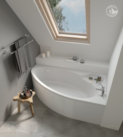 Акриловая ванна Santek Эдера 170х110 R асимметричная белая 1WH111994