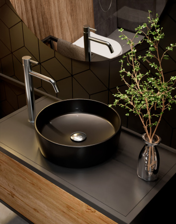 Раковина накладная 35.5см AQUAme AQM5012MP розовый матовый