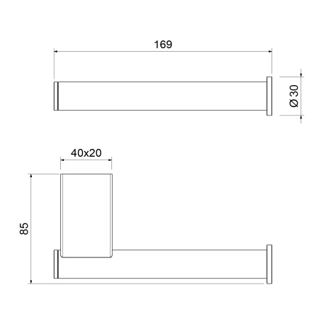 Держатель туалетной бумаги Timo Luiro 18541/03 черный матовый