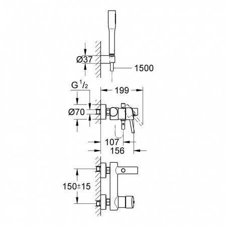 Смеситель для ванны Grohe Concetto 32212001 хром
