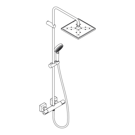 Душевая стойка Hansgrohe Vernis Shape EcoSmart 26429670 черный матовый