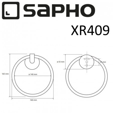 Полотенцедержатель Sapho X-ROUND XR409 хром