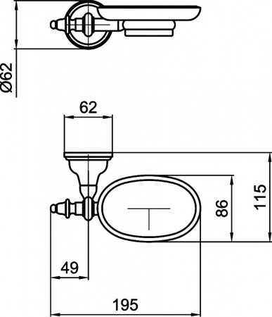 Мыльница Webert Ottocento AM500101 настенная Хром