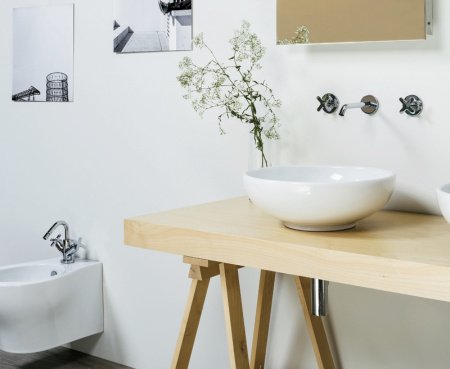 Раковина накладная 45см Azzurra Fleur FLE200 белый