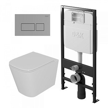Комплект (инсталляция + унитаз + клавиша смыва) DQ Quadro DS1511605 белый