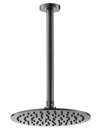 Потолочный (кронштейн 25см) верхний душ 25см Benesque Lumiere 22010703 черный брашированный