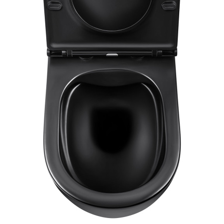 Унитаз подвесной безободковый Vincea Evo VT1-34MB черный матовый, с сиденьем микролифт
