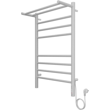 Полотенцесушитель электрический с полкой Terminus Аврора П8 50х80 КС 903, белый матовый