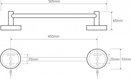 Полотенцедержатель Bemeta Omega 104104022 Хром