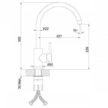 Смеситель для кухни Lemark Expert LM5078S матовый