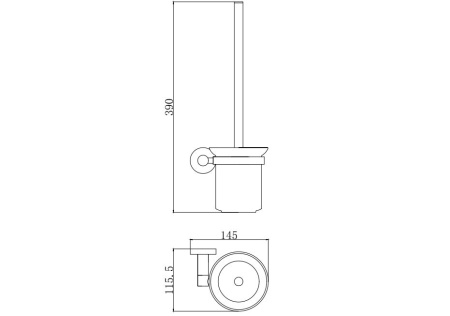 Ершик подвесной Aquatek Вега AQ4010CR хром
