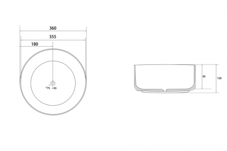Раковина накладная ABBER Bequem AC2108MMG золото матовое
