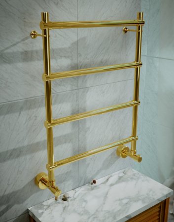 Полотенцесушитель водяной Margaroli Sole 4424704GON 72х53 золото