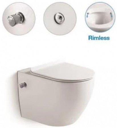 Унитаз SantiLine SL-5002SM-BD белый, с сиденьем микролифт