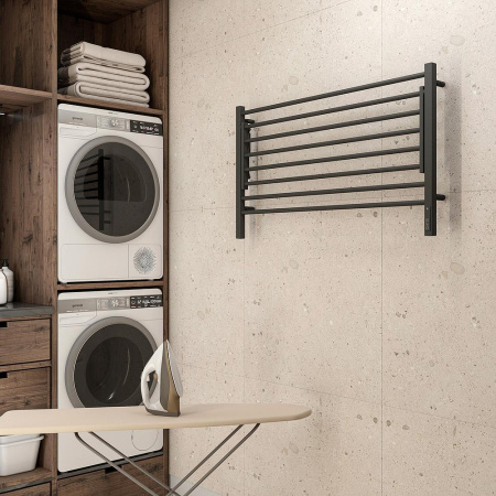 Полотенцесушитель электрический с полкой Terminus Горизонт П8 100х60 КС, черный муар