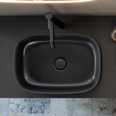 Раковина накладная 55см Duravit Zencha 2373551379 черный матовый