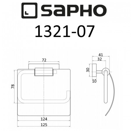 Держатель туалетной бумаги Sapho OLYMP 1321-07 хром