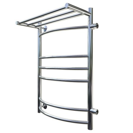 Полотенцесушитель водяной Тругор Приоритет серия 3 73,6х50 хром, с полкой, подключение правое