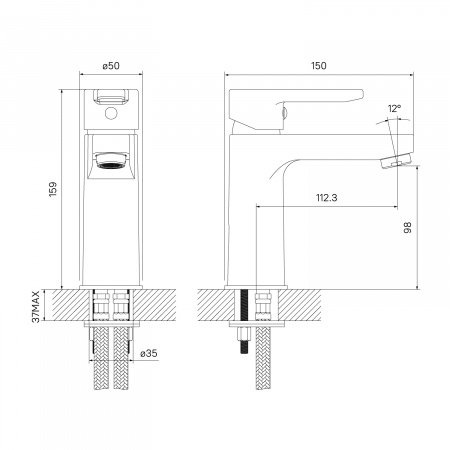 Смеситель для раковины IDDIS Sena SENSB00i01 хром глянцевый