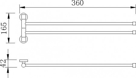 Держатель для полотенец Rush Bianki BI76522 Хром