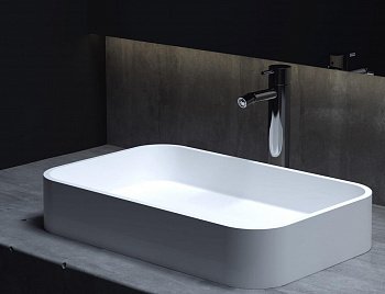 Раковина накладная 54.5см Salini Callista 1101204SM белый матовый