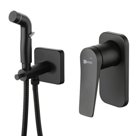 Гигиенический душ со смесителем Lemark Bronx LM3719BL черный матовый