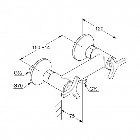 Смеситель для душа Kludi Nova Fonte 207100539 хром
