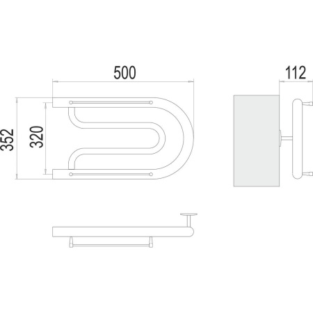 Полотенцесушитель водяной Terminus Фокстрот (1") 32х50