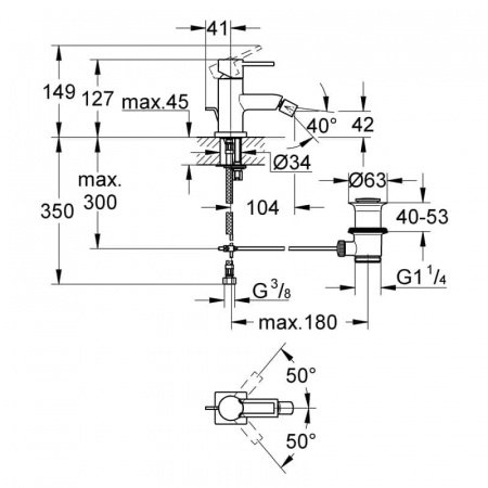 Смеситель для биде Grohe Allure 32147000 хром
