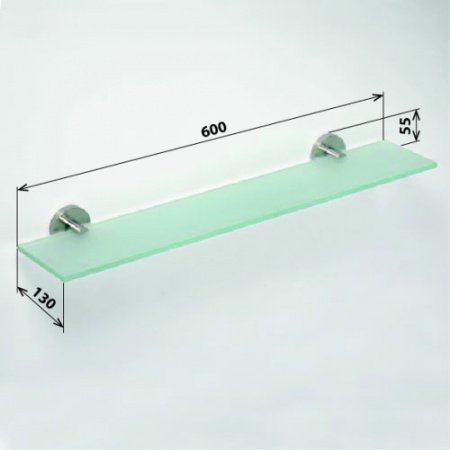 Полка стеклянная Bemeta Neo stainless 104102045 Глянец