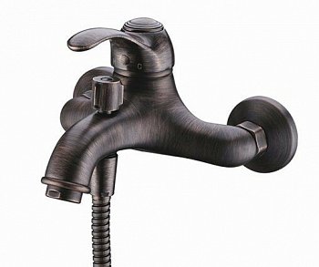 Смеситель для ванны с душем WasserKraft Isar 1301 темная бронза