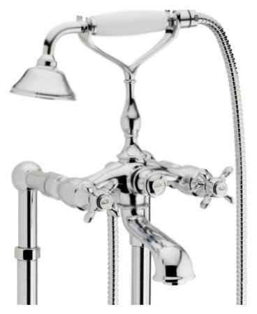 Смеситель для ванны Webert Ottocento OT720801 Хром Белый