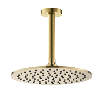 Потолочный (кронштейн 15см) верхний душ 25см Benesque Lumiere 22010504 латунь брашированная