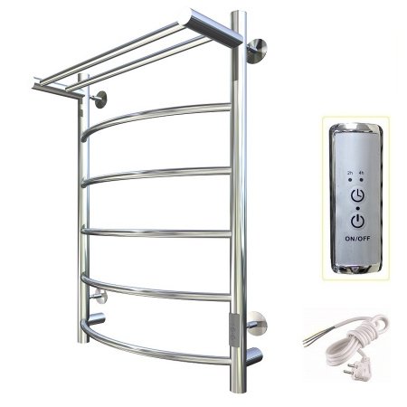 Полотенцесушитель электрический Тругор Пэк серия 5 80х50 хром, с полкой