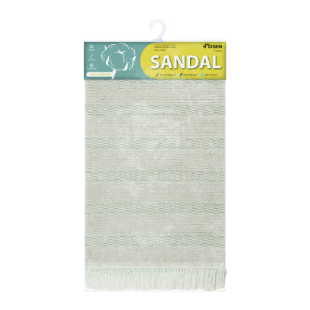Коврик для ванной 1-ый, Fixsen SANDAL, FX-8020А, бежевый, 50х80см