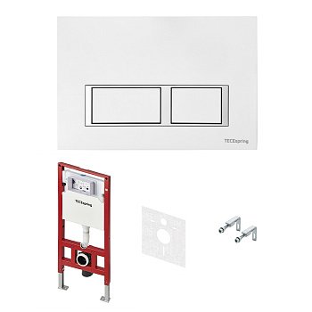 Готовое решение для подвесных унитазов TECE Spring V K955203 клавиша смыва белый