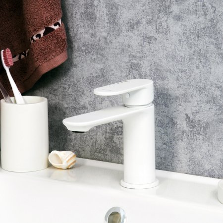 Смеситель для раковины WasserKraft Mindel 8503 белый матовый