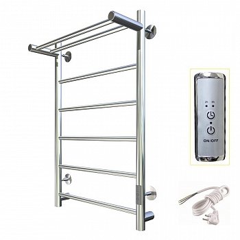 Полотенцесушитель электрический Тругор Аспект Пэк сп серия 1 80х50 хром, с полкой
