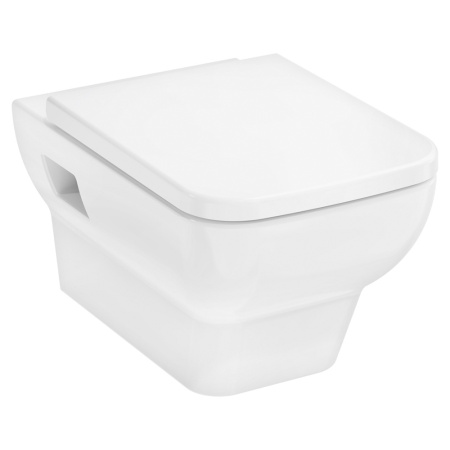 Унитаз подвесной безободковый Hansgrohe CreekTide Q 60203450 белый, с сиденьем без микролифта