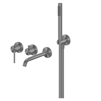 Смеситель ABBER Wasser Kreis 316 AF8130BST для ванны скрытого монтажа, сталь брашированная