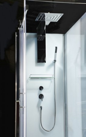 Душевая кабина Orans 8629ED0 120x80x220 профиль хром, задние стенки белое стекло, фронтальное стекло тонированное