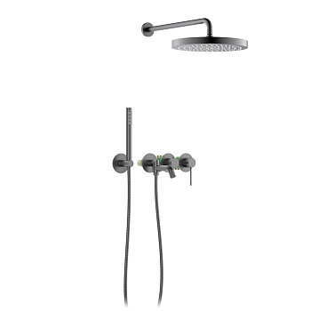 Встраиваемая душевая система со смесителем Timo Saona SX-2348/18SM черное золото